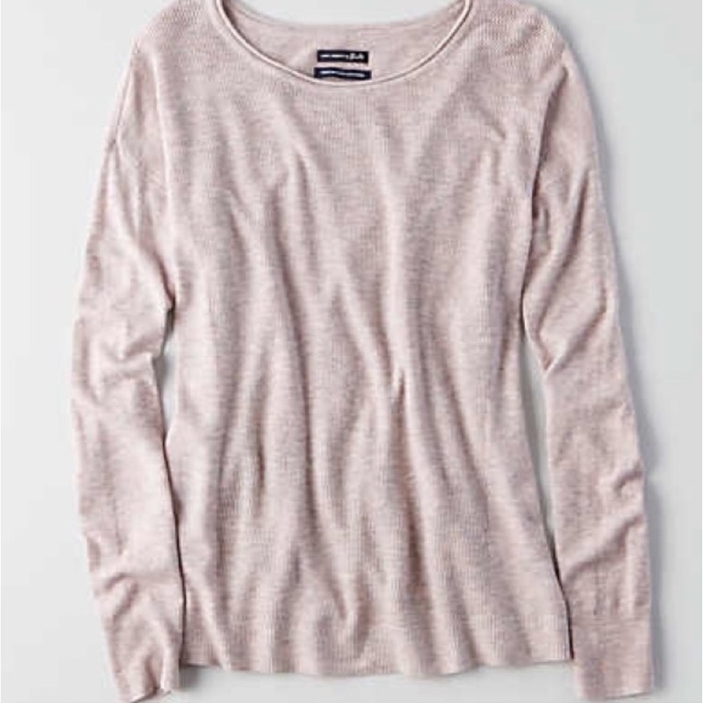 American Eagle AHH-mazingly Soft Lightweight Relaxed Fit Pink Sweater, Size XS